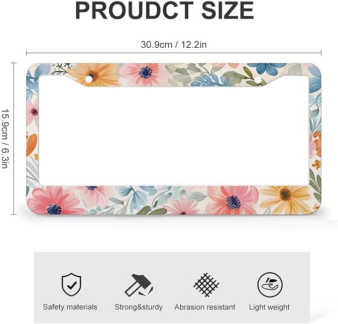 Flowers Floral License Plate Frames - Image 2