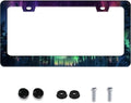 Personalized License Plate Frame Aurora Forest Stainless Steel Accessory Starry by Invincibleframe