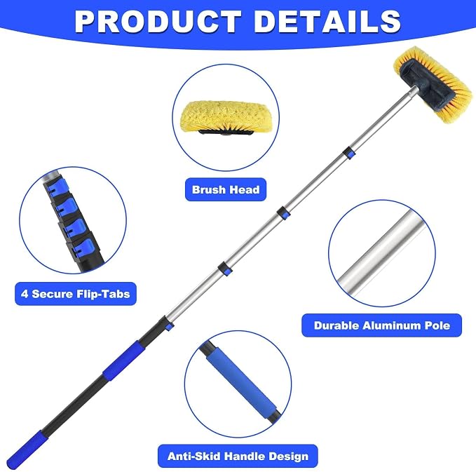Buyplus Car Wash Brush with 20FT Long Handle, Car Brushes - Image 5