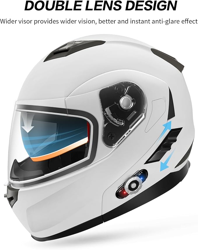Motorcycle Helmet Bluetooth 5.0 Integrated New EPS FreedConn BM2-S Modular Flip - Image 5