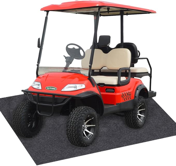 Large Rubber Mat 6.6x8.5 Feet Oil Absorbent Garage Mat by TRIDOK