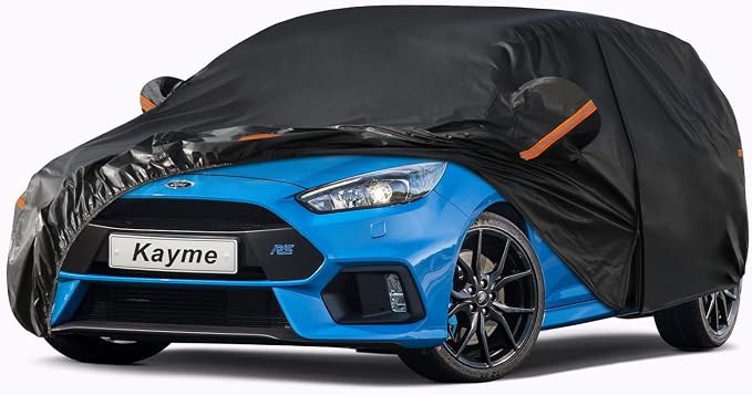 Kayme 7 Layers Heavy Duty Hatchback Car Cover Waterproof All Weather, Outdoor by kayme