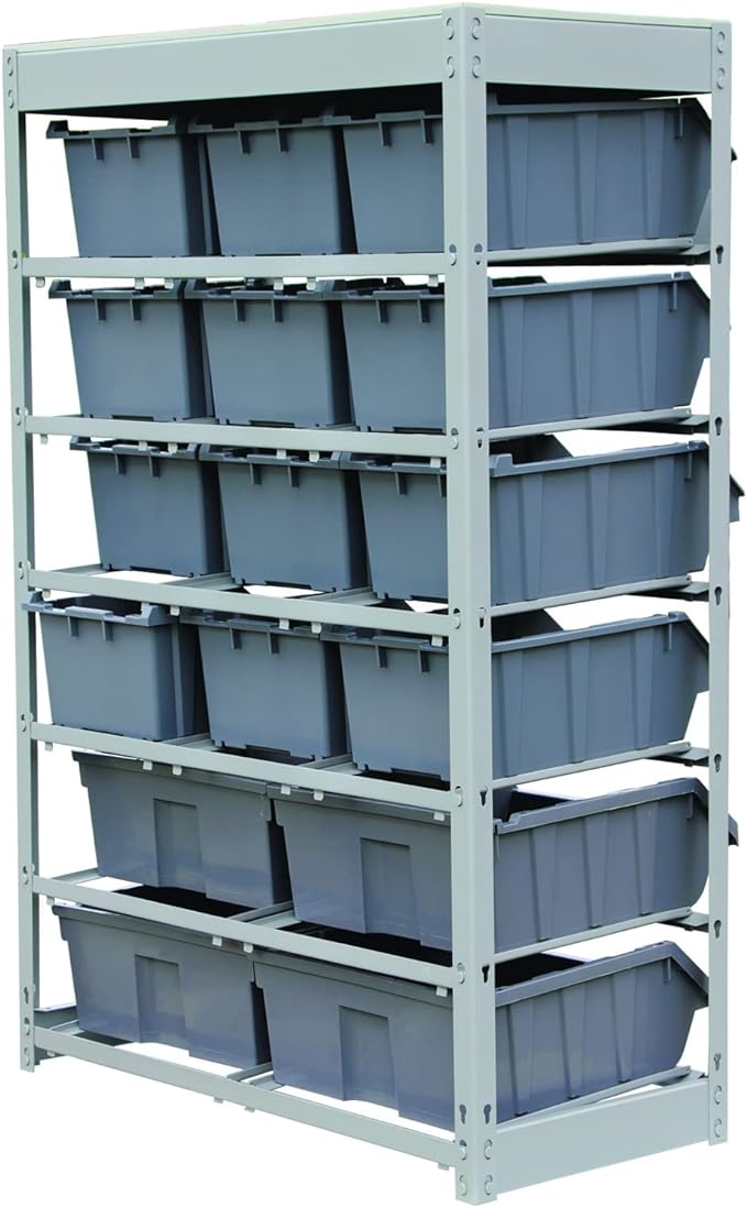 King's Rack Bin Rack Storage System Heavy Duty Steel Rack Organizer Shelving - Image 3
