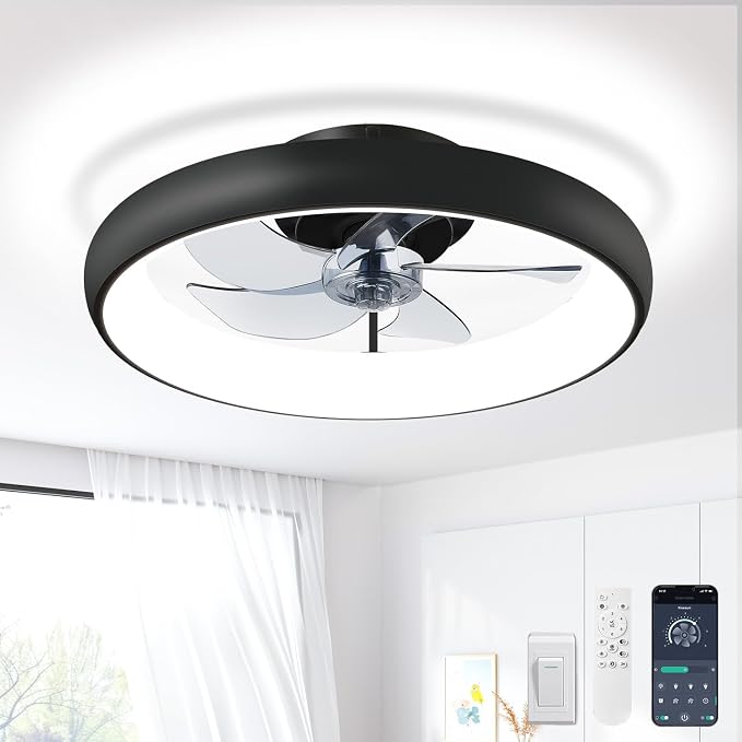 Ceiling Fans with Lights and Remote, 2700K-7000K Stepless Dimming Fandelier by ceilingfans