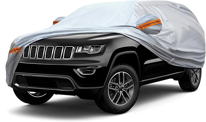KEYOOG Fit for 188"-199" Length SUVs, 6-Layer Full Car Cover is All-Weather by KEYOOG