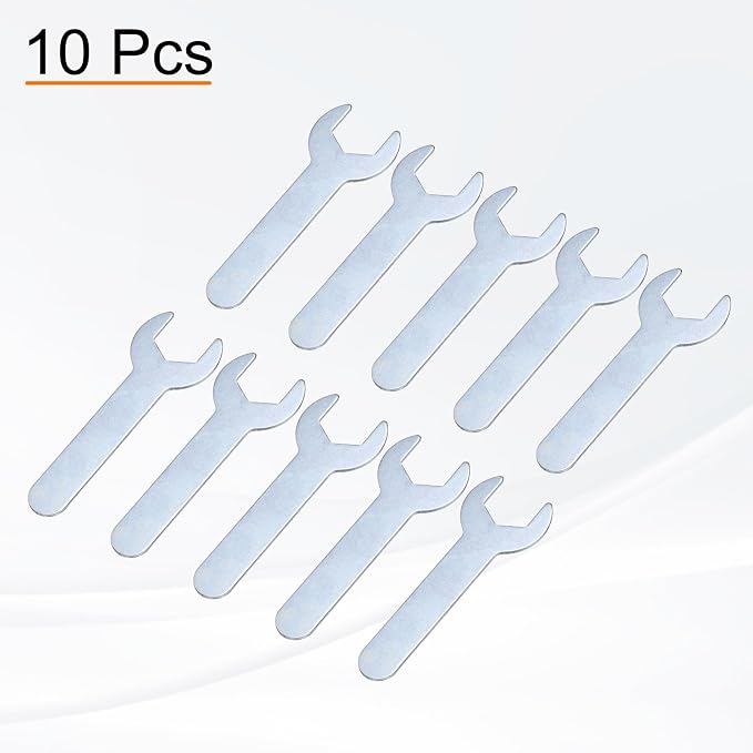 HARFINGTON 10pcs Small Wrench 14x70x1.5mm Metric U-Shaped Single Open Ended - Image 3