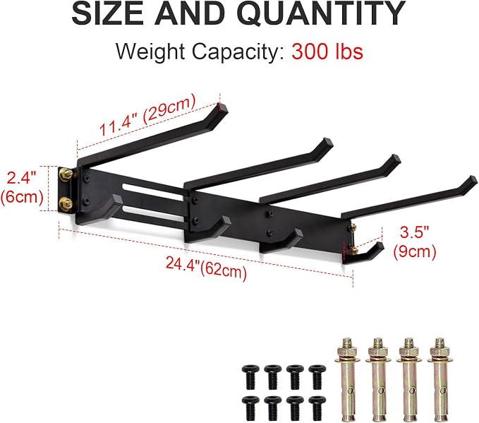 Folding Chair Storage Hangers Garage Wall Mounted, Heavy Duty Garden Tool - Image 6