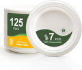 WELLIFE 100% Compostable Paper Plates 7 Inch, Biodegradable Bagasse, by WELLIFE