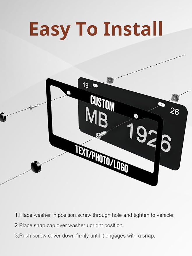 Custom License Plate Frame – Personalized License Plate Holder - Image 4