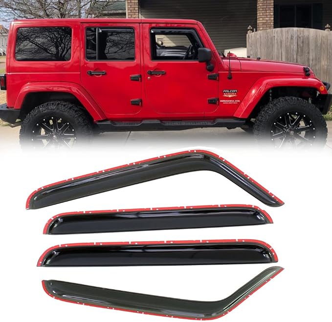 194249 Side Window Wind Deflector, Dark Smoke Window Visor Compatible - Image 2