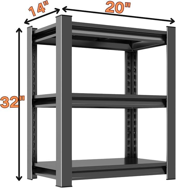 Garage Shelving Unit, 1200 lbs Load Capacity, Adjustable Garage Storage Shelves - Image 3