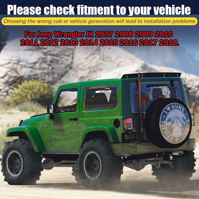 Rain Guards for Jeep Wrangler JK 2007-2018, Tape-on Side Window Deflectors for - Image 6