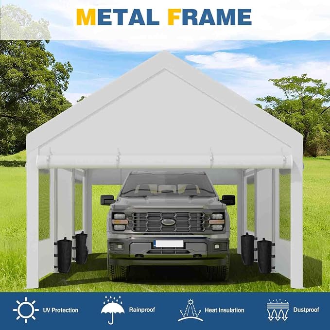 JAMFLY 12x20 ft Heavy Duty Carport - Image 3