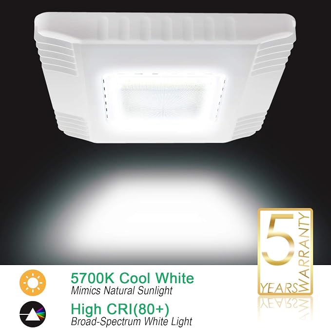 OSTEK 2 Pack LED Gas Station Canopy Light, 150W Carport Ceiling Light 5700K - Image 2