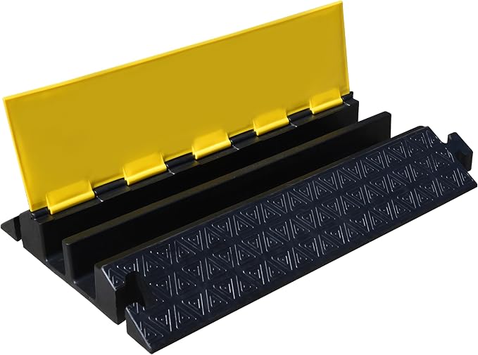 Heavy-Duty Rubber Cable Protector Ramp by OrangeStar