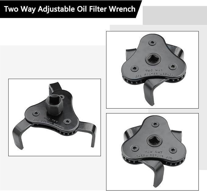 Universal Adjustable Oil Filter Wrench, Carbon Steel, 1/2 & 3/8 Inch Square - Image 4