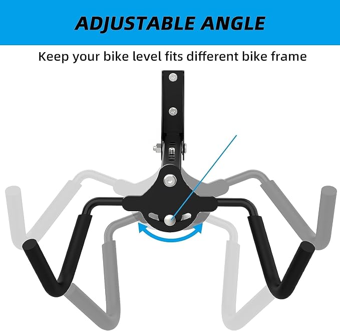 Foldable Bike Wall Mount Rack, Bicycle Rack Storage, Horizontal Bicycle Storage - Image 4