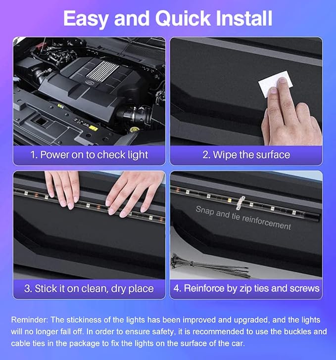 Underglow Kit for Car, Car Led Underglow Lights for Trucks - Image 8