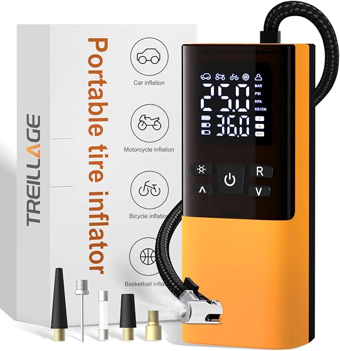 Tire Inflator Portable Air Compressor, Air Pump by TreillageTale