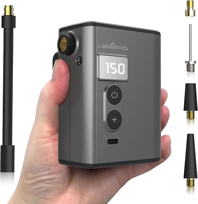 TMP1 Mini Bike Tire Pump, 150PSI Electric Air Pump by Leispo