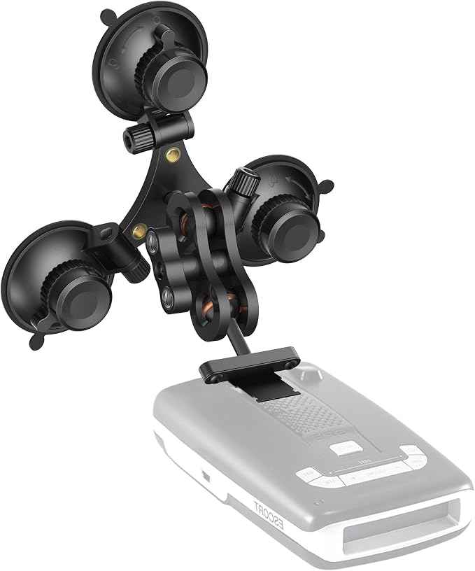 Radar Detector Mount, Triangular Suction Cup Mount, Windshield Radar Detector by SYGGDERS
