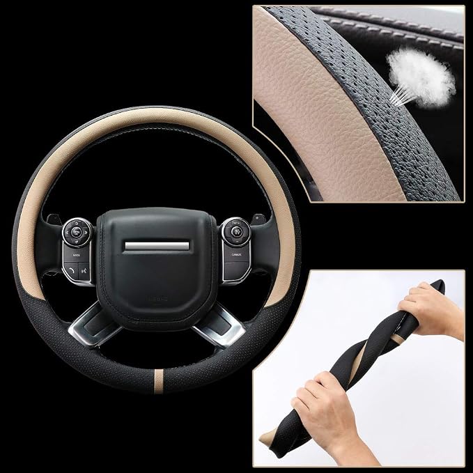 COFIT Breathable Car Steering Wheel Cover 16 inch Auto Universal Leather Wrap - Image 3