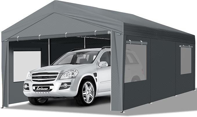 VINGLI 12x20 Carport Canopy Portable Garage by VINGLI