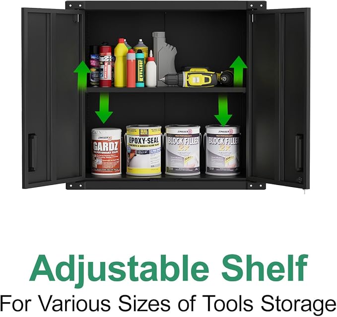 Metal Tool Cabinet, Garage Storage Cabinet System, Wall Cabinet & Locking - Image 3