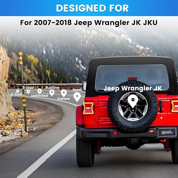 Backup Camera for Jeep Wrangler JK JKU Rubicon Sahara Sport Unlimited 2007-2018 - Image 6