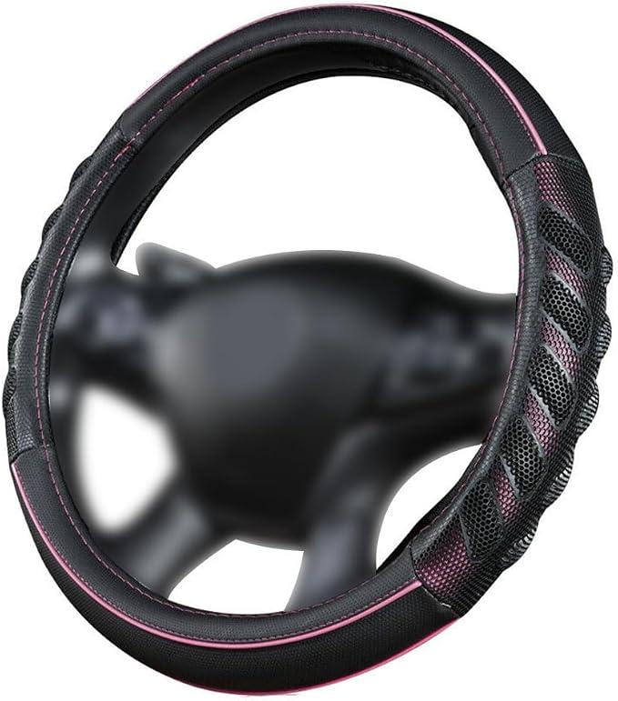 Flying Banner car Steering Wheel Cover Faux Leather Massage Universal fit 3D by FlyingBanner