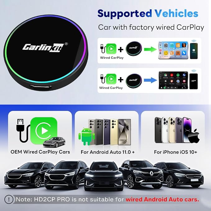 Carlinkit HD2CP Pro HDMI Wireless CarPlay Adapter- Wired CarPlay to Wireless - Image 5