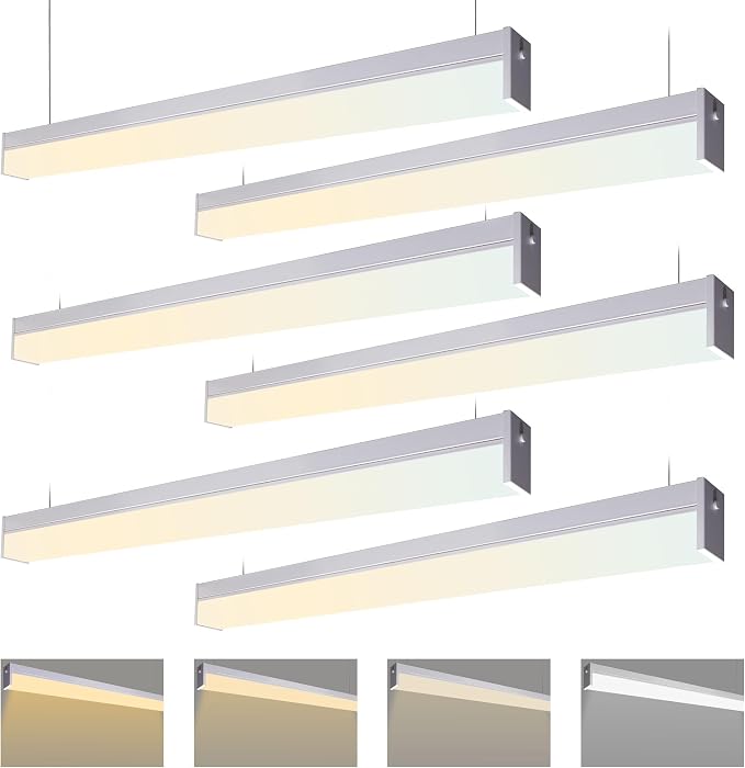 6PK 4FT LED Shop Light，Led Garage Ceiling Lights, LED Workbench Light，LED by ULL