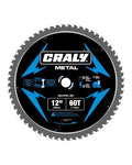 CRALY 12 Inch 60 Teeth Steel and Ferrous Metal Cutting Circular Saw Blade by CRALY