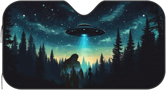 Alien Tree Car Sun Shade Windshield Sunshade Foldable Front Window Shield Cover - Image 8