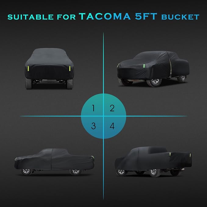 Car Cover Waterproof All Weather Full Outdoor Pickup Truck Cover Rain UV - Image 8
