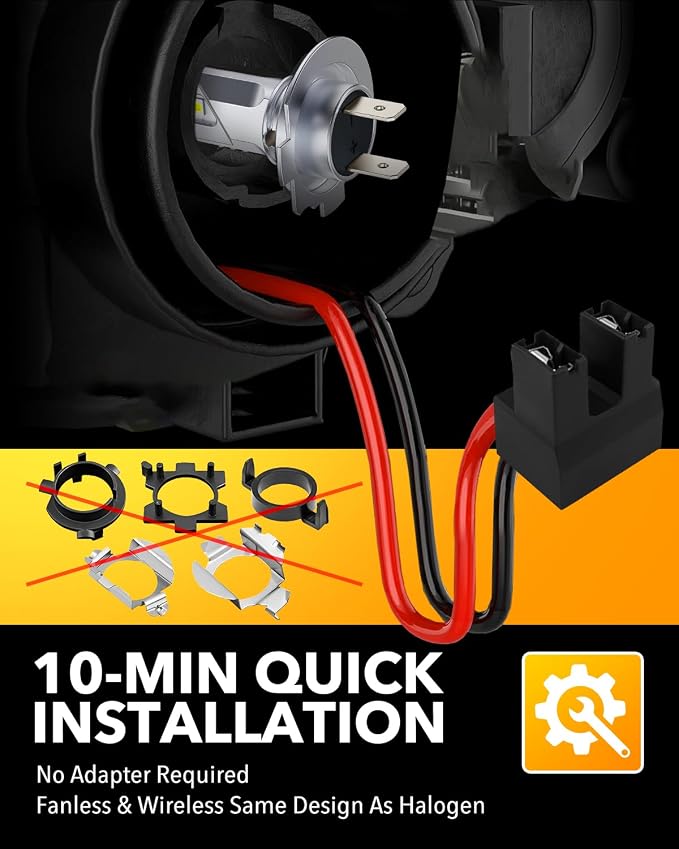 OXILAM 2025 Q26 H7 Bulbs Real 1:1 Design, 36000LM Brighter H7 Fog Light Bulbs - Image 4