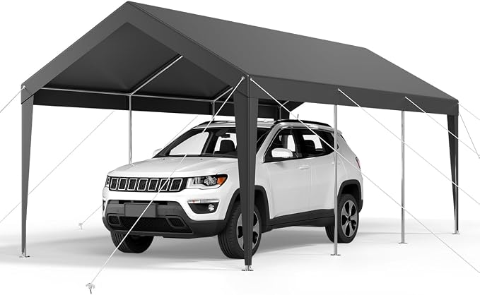VEVOR Carport, 10 x 20 FT Outdoor Car Canopy, Potable Carport, Heavy Duty by VEVOR