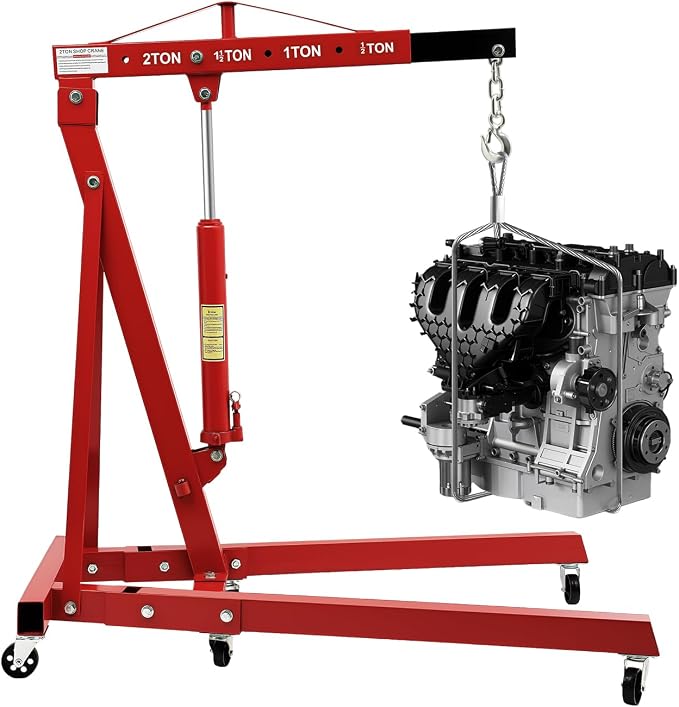 Folding Engine Hoist 1 Ton Engine Crane Lift by Unknown