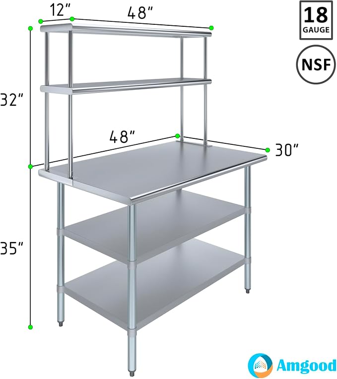 Amgood Stainless Steel Work Table - Image 3