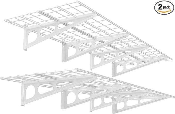 FLEXIMOUNTS 2-Pack 2x6ft 24-inch-by-72-inch Wall Shelf Garage Storage Rack by FLEXIMOUNTS