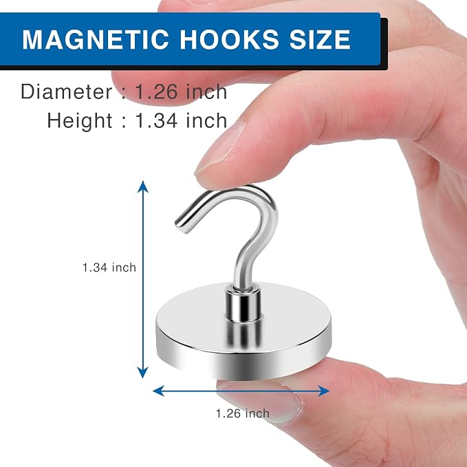 LOVIMAG Strong Magnetic Hooks, 100LBS Magnet Hooks - Image 2