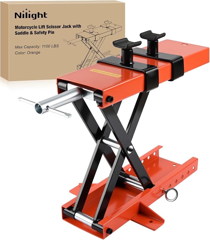 Nilight Motorcycle Lift 1100 LBS ATV Scissor Jacks by Nilight