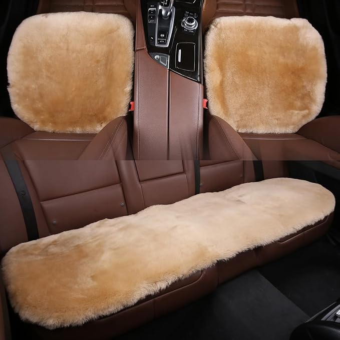 Fluffy Genuine Australia Sheepskin Car Seat Cover - Image 9