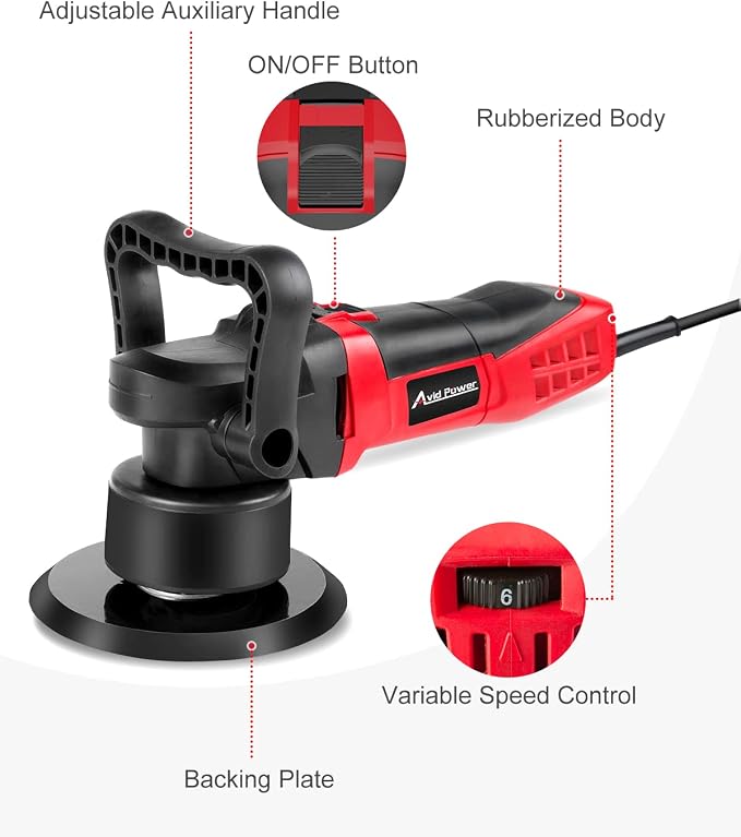 AVID POWER Buffer Polisher, 6-inch Dual Action/DA Polisher - Image 8