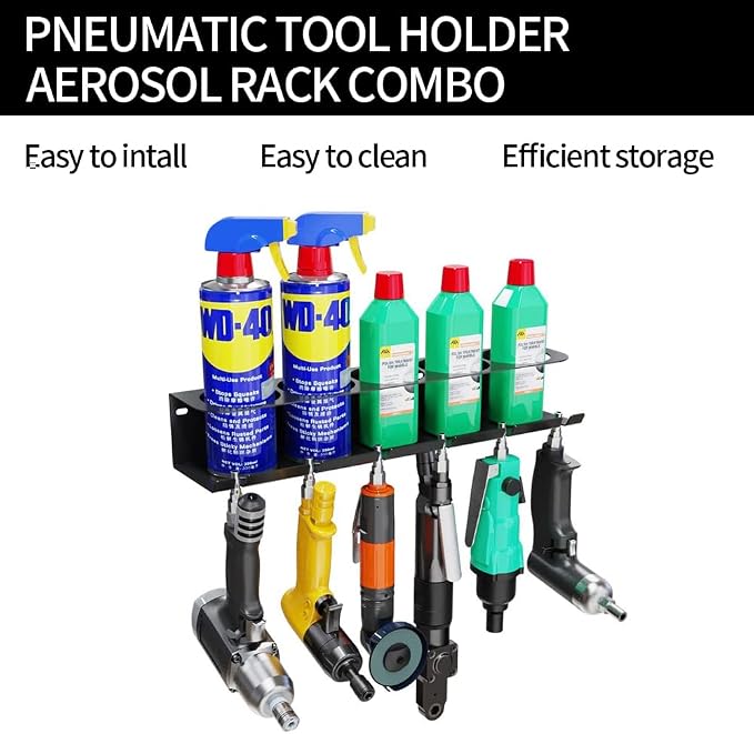 Spray Can Holder Rack Organizer, Pneumatic Tool Aerosol Rack Combo Paint Bottle - Image 5