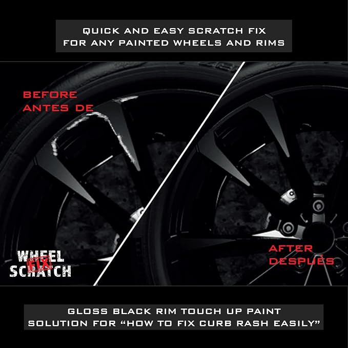 Gloss Black Rim Touch Up Paint Kit, Car Wheel Scratch Repair Kit, Wheel Touch - Image 2