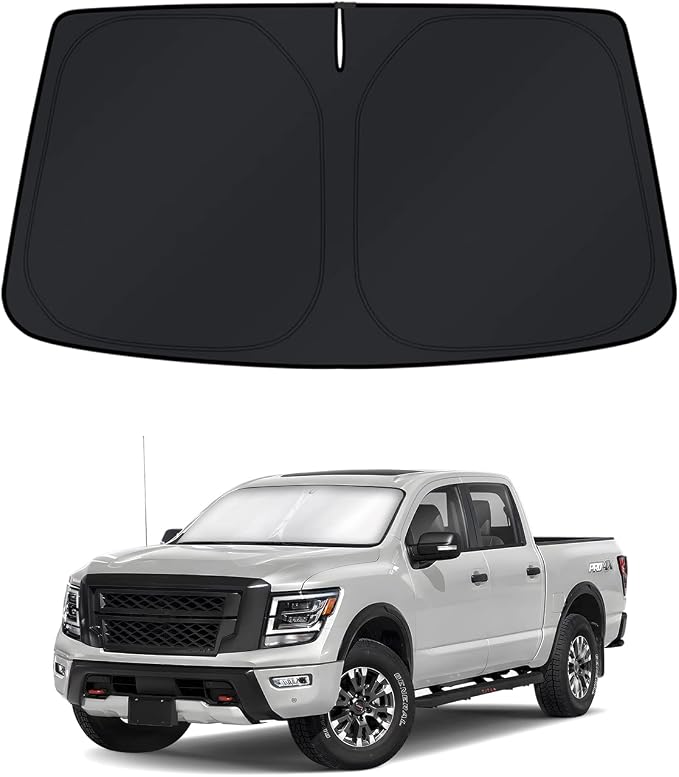 KUST Windshield Sun Shade for Nissan Titan 2020-2023 2024 Window Shade Sun by KUST