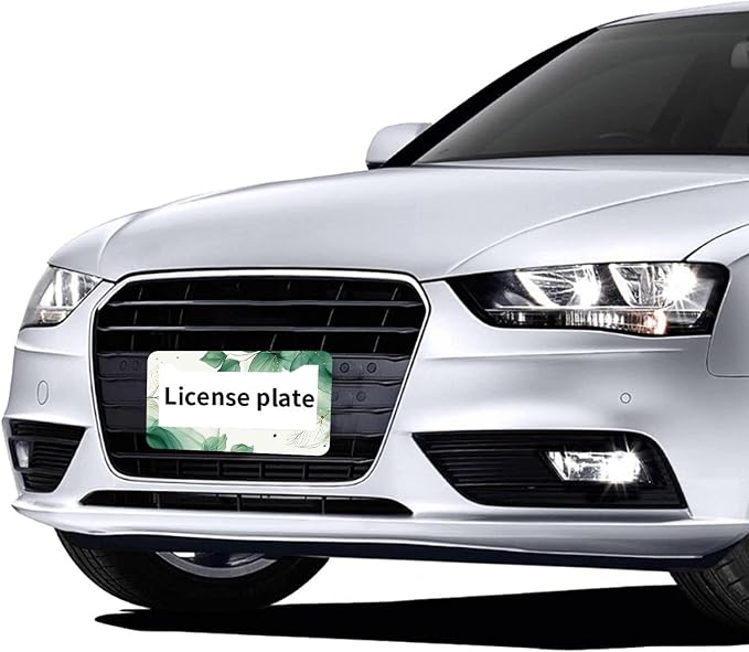 Watercolor Green Palm Leaves License Plate Frames - Image 6