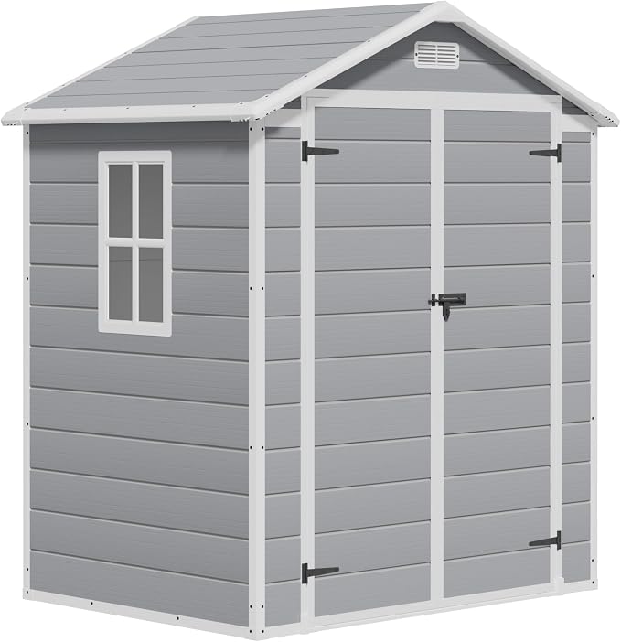 Greesum Outdoor Storage Shed 6X4FT All-Weather Resin Tool Room by BuynowfromGreesum