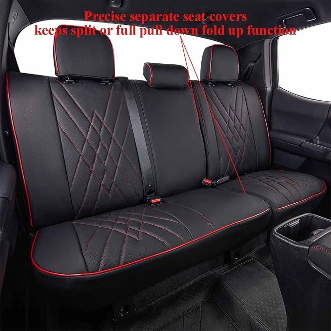 EKR Custom Fit Tacoma Leather Car Seat Covers - Image 4